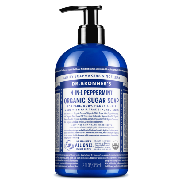 Body Lotions & Soap Dr. Bronner's Peppermint, Organic Sugar Soap hero