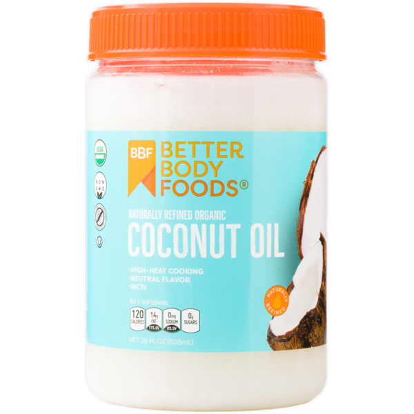 Oils & Vinegars BetterBody Foods Organic Naturally Refined Coconut Oil hero