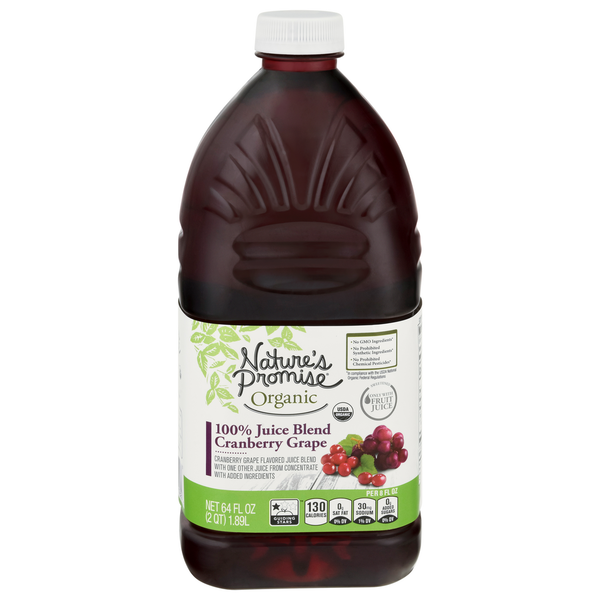 Juice & Nectars Nature's Promise 100% Juice Blend, Cranberry Grape hero