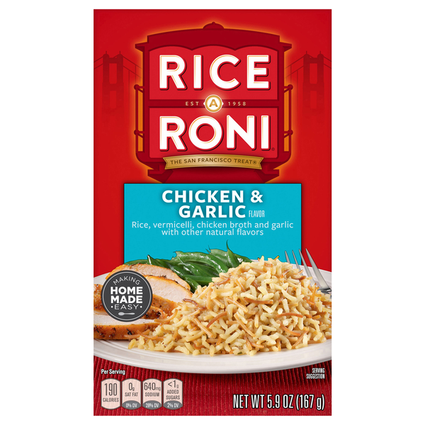 Instant Foods Rice-A-Roni Rice, Chicken & Garlic Flavor hero