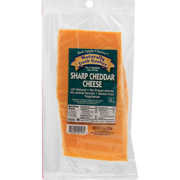 Packaged Cheese Red Apple Cheese Cheese Slices, Sharp Cheddar hero