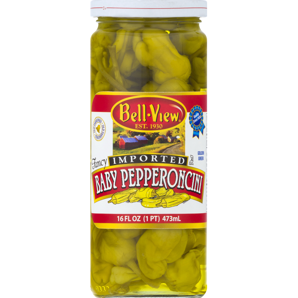 Pickled Goods & Olives Bell-View Baby Pepperoncini, Golden Greek hero