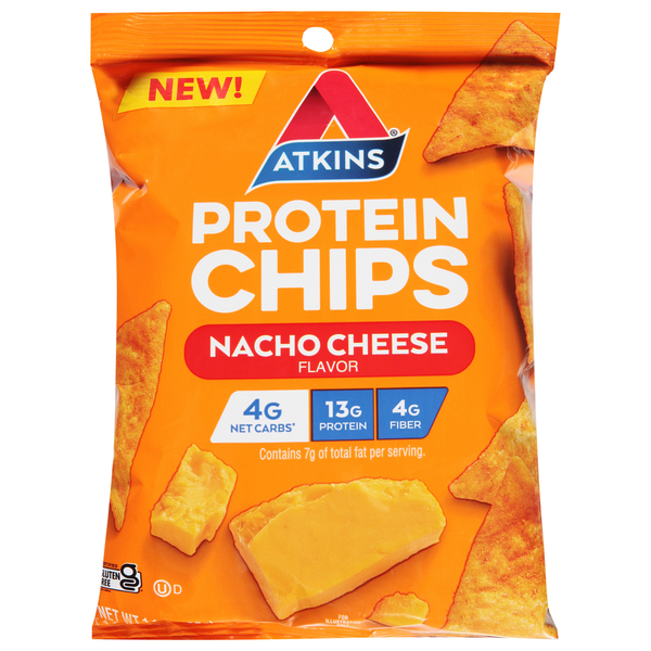 Protein & Meal Replacements Atkins Protein Chips, Nacho Cheese Flavor hero