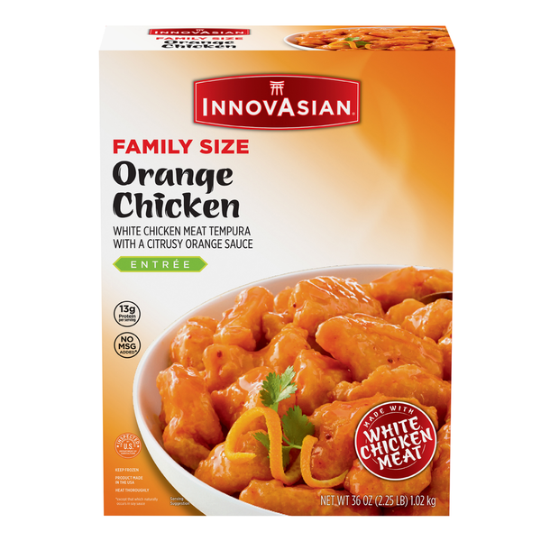 Frozen Meals InnovAsian Orange Chicken, Family Size Frozen Meal hero