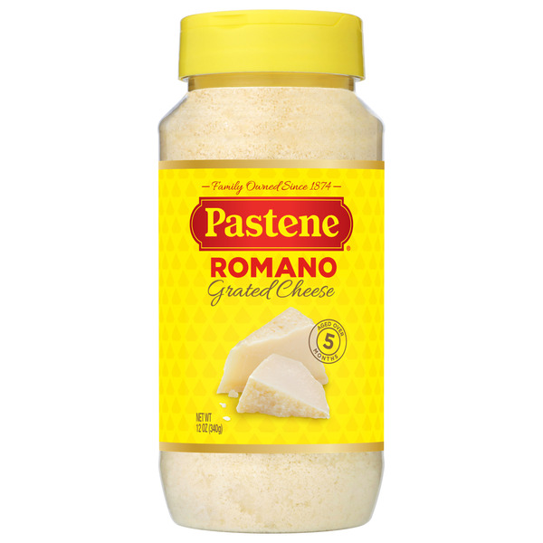 Packaged Cheese Pastene Grated Romano Cheese hero