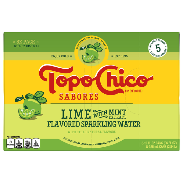 Save Mart Topo Chico Sparkling Water, Lime with Mint Extract Same-Day ...