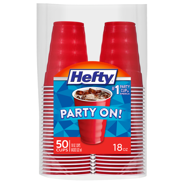 Plates, Bowls, Cups & Flatware Hefty Cups, 18 Ounce hero