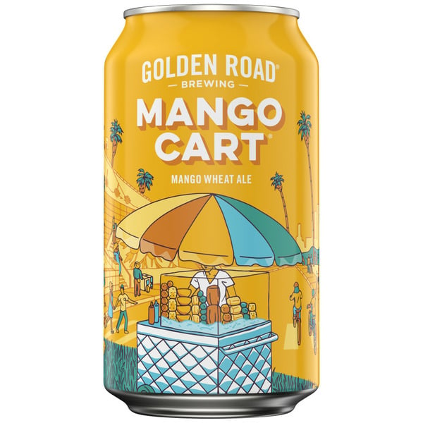 Beers & Coolers Golden Road Brewing Mango Cart Wheat Ale Beer Can hero