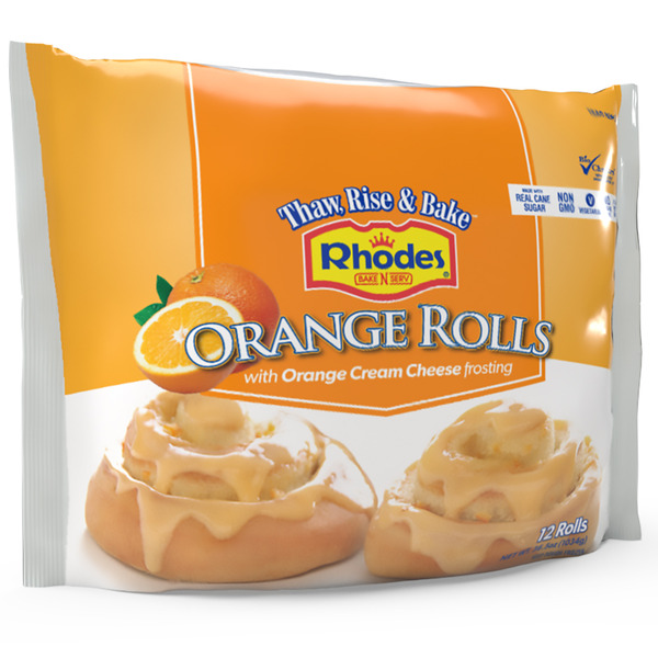 Frozen Breads & Doughs Rhodes Bake-N-Serv Orange Rolls hero