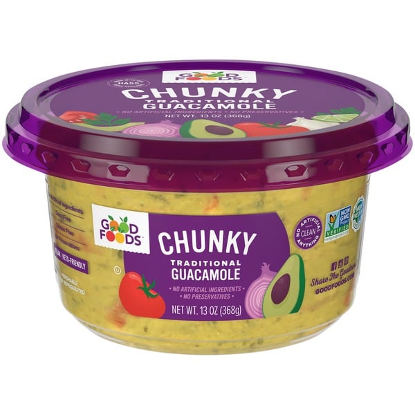 Dips Good Foods Chunky Traditional Guacamole hero