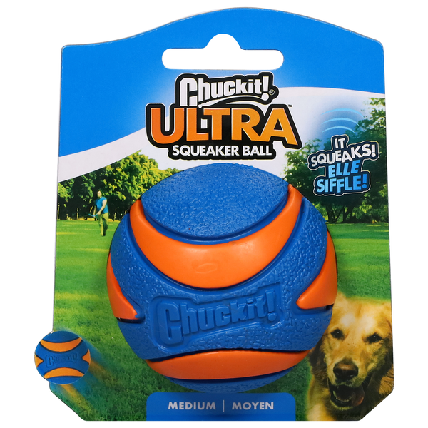 Dog Food & Care Chuckit! Squeaker Ball, Ultra, Medium hero