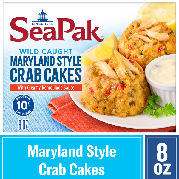 Frozen Meat & Seafood SeaPak Maryland Style Crab Cakes with Creamy Lemon Remoulade, Frozen hero