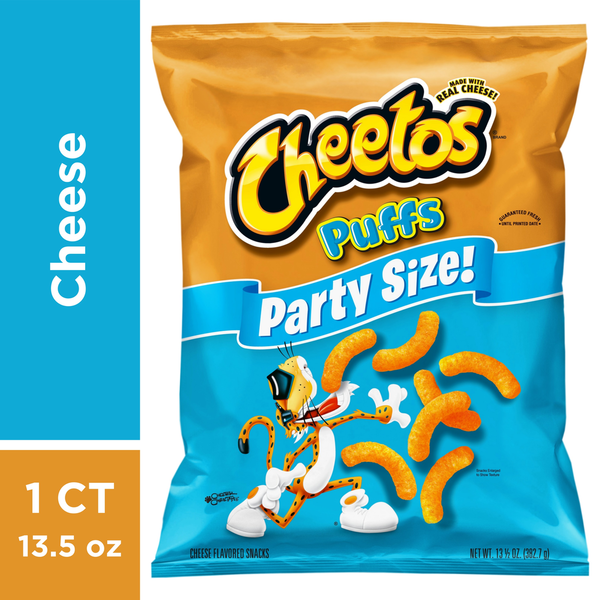 Chips & Pretzels Cheetos Snacks, Cheese Flavored, Puffs, Party Size hero