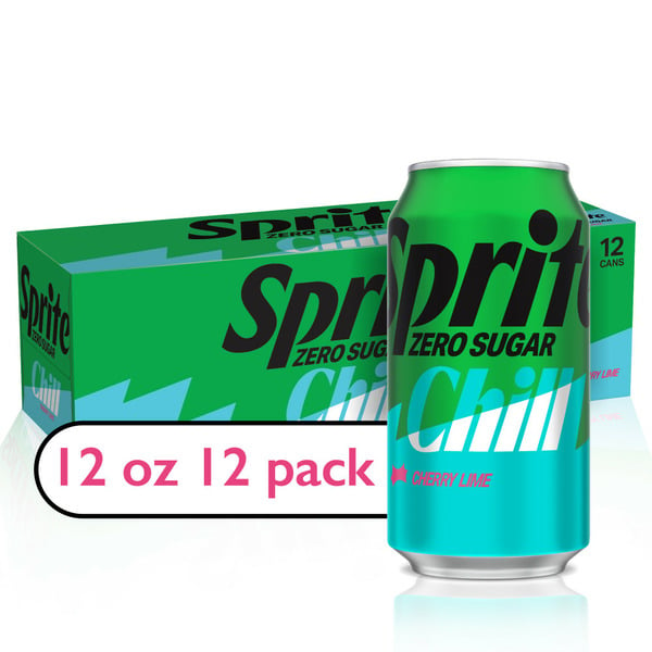 Soft Drinks Sprite ® Chill Zero Sugar Cherry Lime Natural Flavor Soda Soft Drink Cans hero