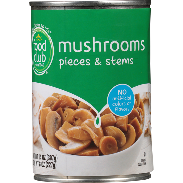 Canned & Jarred Vegetables Food Club Mushrooms, Pieces & Stems hero