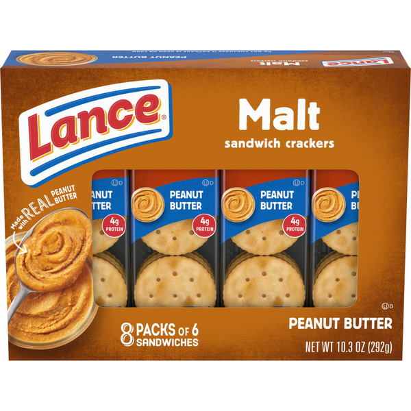 Crackers Lance Malt with Peanut Butter Sandwich Crackers hero