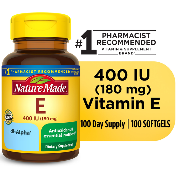 Vitamins & Supplements Nature Made Vitamin E 180 mg (400 IU) dl-Alpha Softgels hero