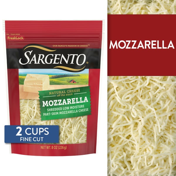 Packaged Cheese Sargento Shredded Mozzarella Natural Cheese, Fine Cut hero