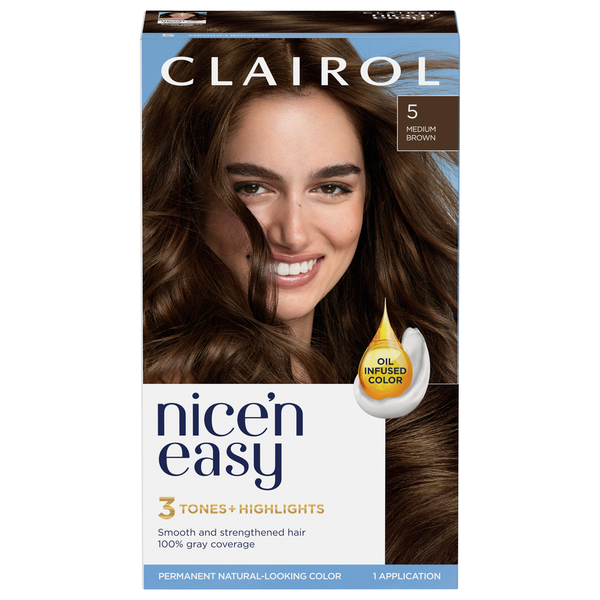 Hair Care Nice’n Easy Hair Color, Permanent, Medium Brown 5 hero