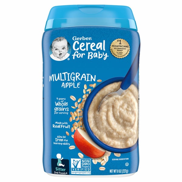 Gerber Cereal For Baby Multigrain Apple Sitter 2nd Foods Baby Food hero