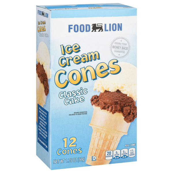 Ice Cream Toppings Food Lion Classic Ice Cream Cones hero