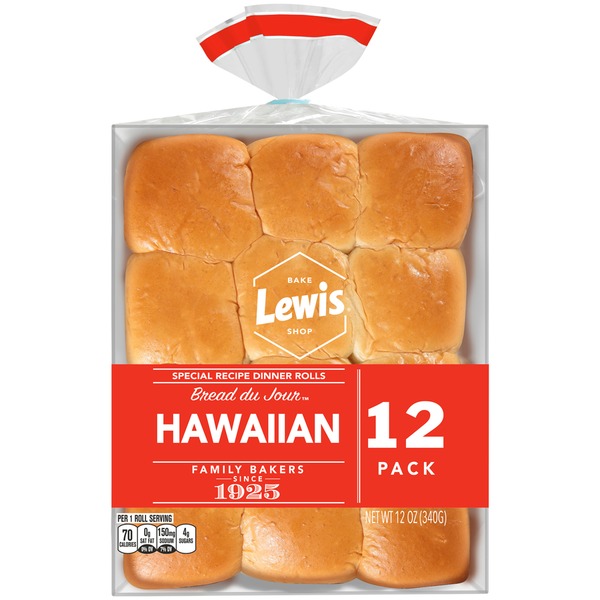 Buns & Rolls Lewis Bake Shop Hawaiian Special Recipe Bread du Jour Hawaiian Special Recipe Dinner Rolls hero