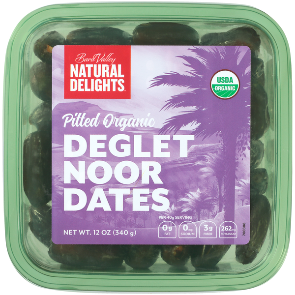 Fresh Fruits Natural Delights Pitted Organic Deglet Noor Dates hero