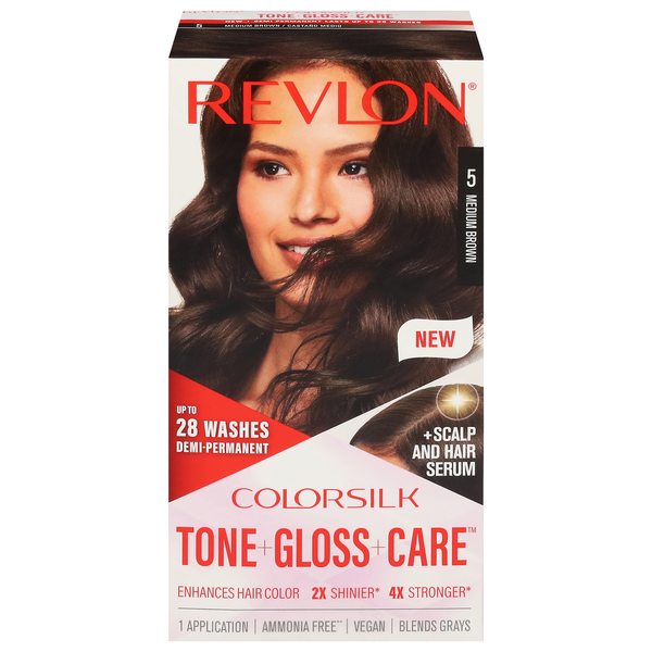 Revlon Hair Color, Demi-Permanent, Medium Brown 5 hero