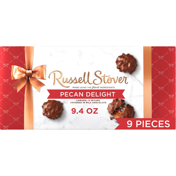 Russell Stover Pecan Delights Milk Chocolate Gift Box hero