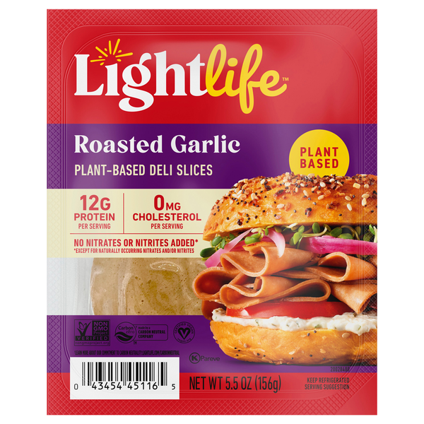 Lightlife Deli Slice, Plant-Based, Roasted Garlic hero