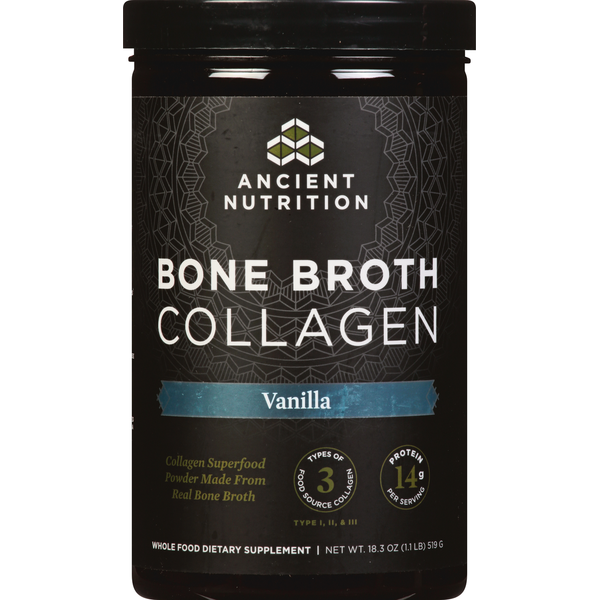 Dietary Supplements Ancient Nutrition Bone Broth Collagen, Vanilla hero