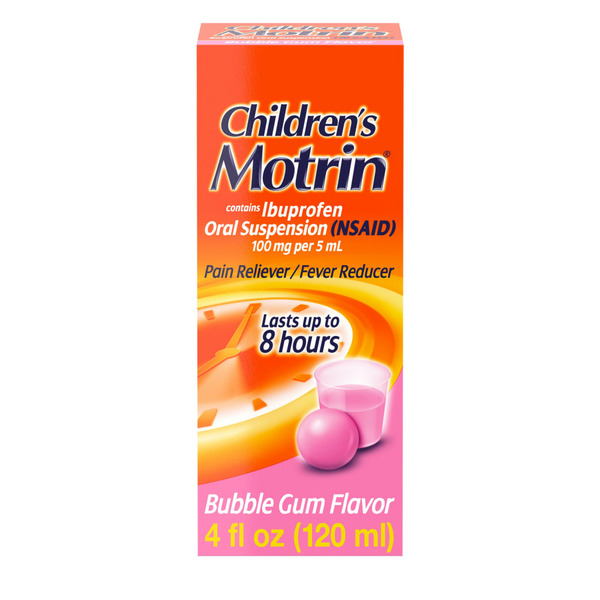 Cold, Flu & Allergy Children's Motrin Oral Suspension, Bubble Gum hero