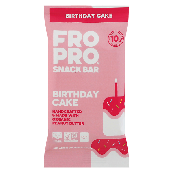 Energy & Granola Bars FroPro Snack Bar, Birthday Cake hero