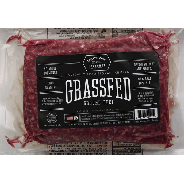 Packaged Meat White Oak Grass Fed Ground Beef 90% Lean hero