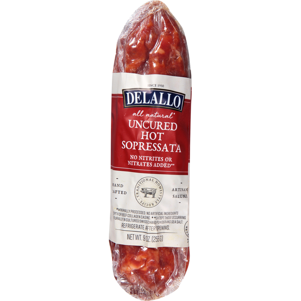 Prepared Meals DeLallo Sopressata, Hot, Uncured hero