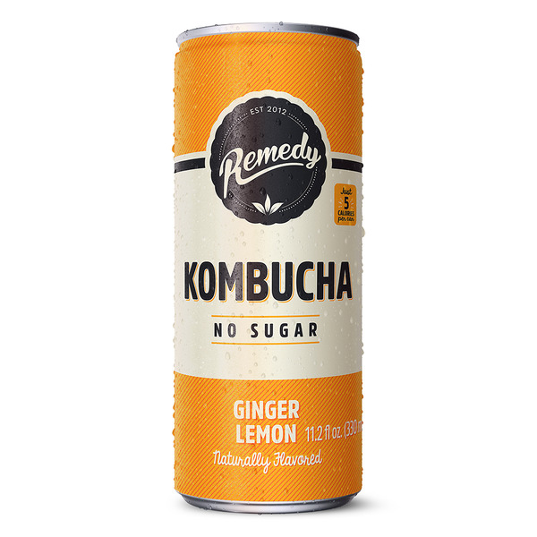 Remedy Drinks Ginger Lemon, Organic, Sugar Free Kombucha hero