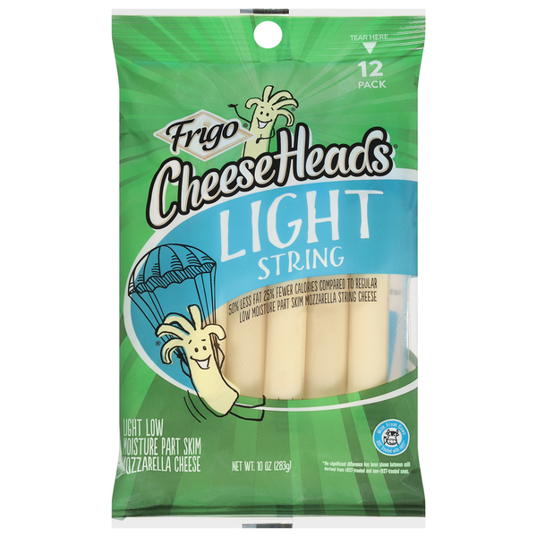 Cheese Frigo String Cheese, Mozzarella, Light, 12 Pack hero