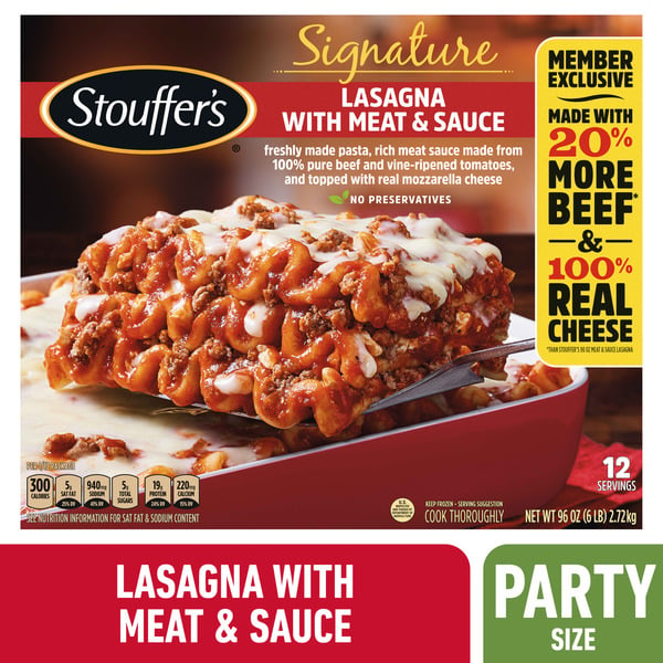 Frozen Meals Stouffer's Lasagna with Meat & Sauce hero