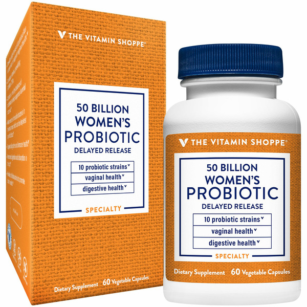 Probiotics The Vitamin Shoppe Women's Probiotic - 50 Billion CFUs - Delayed Release (60 Vegetarian Capsules) hero