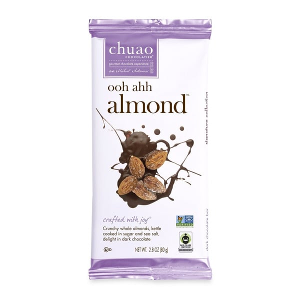 Candy & Chocolate Chuao Chocolatier Ooh Ahh Almond, Dark Chocolate Bar hero