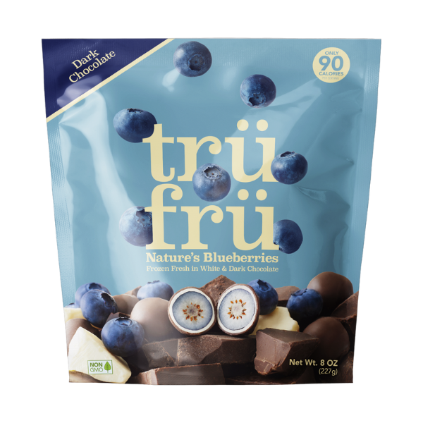 Candy & Chocolate Tru Fru Nature's Blueberries Hyper-Chilled in White & Dark Chocolate hero