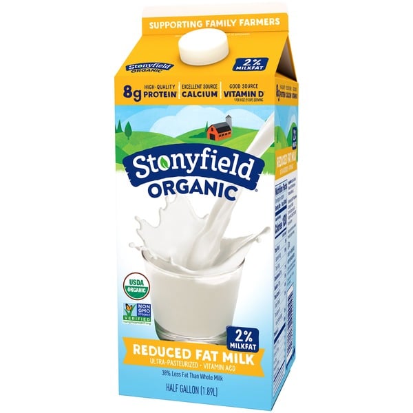 Milk Stonyfield Organic Reduced Fat Milk hero