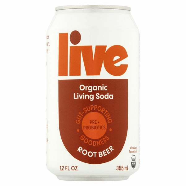 Refrigerated Live Root Beer Organic Living Soda hero