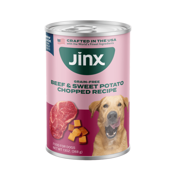 Jinx Grain-Free Beef & Sweet Potato, Chopped Recipe hero