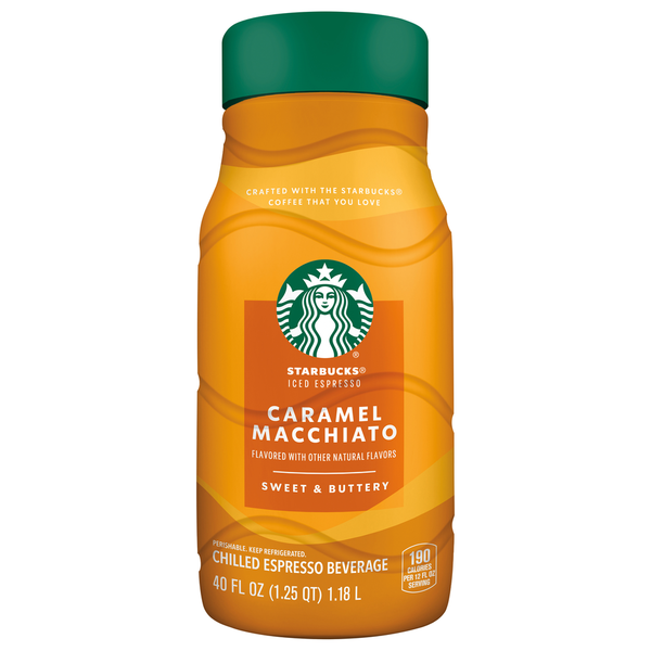 Refrigerated Juice, Coffee, & Tea Starbucks Espresso Beverage, Caramel Macchiato, Chilled hero