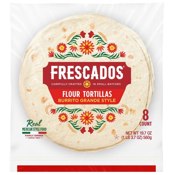 Tortillas & Flat Bread Frescados Burrito Grande Style Flour Tortillas hero