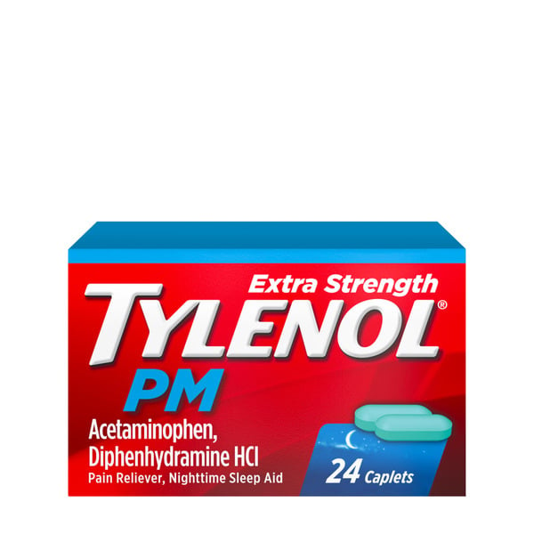 Pain Relief TYLENOL Extra Strength Pain Reliever & Sleep Aid Caplets hero