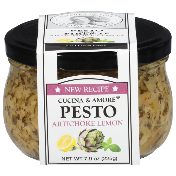 Pasta Sauce Cucina & Amore Pesto, Artichoke Lemon hero