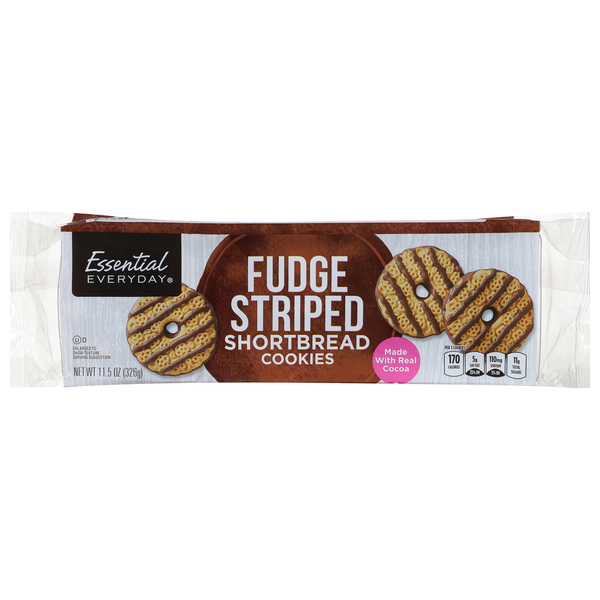 Cookies & Cakes Essential Everyday Cookies, Fudge Striped, Shortbread hero