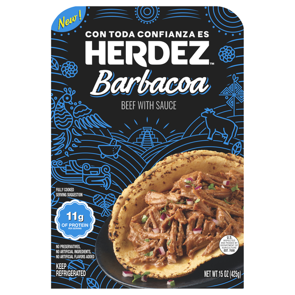 Herdez Beef, with Sauce, Barbacoa hero